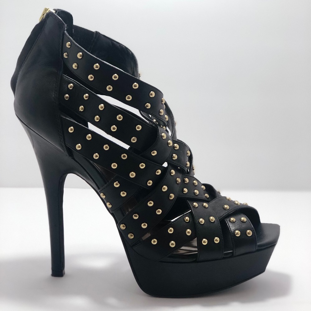 Jessica Simpson Josephine Gold Studded High Heels